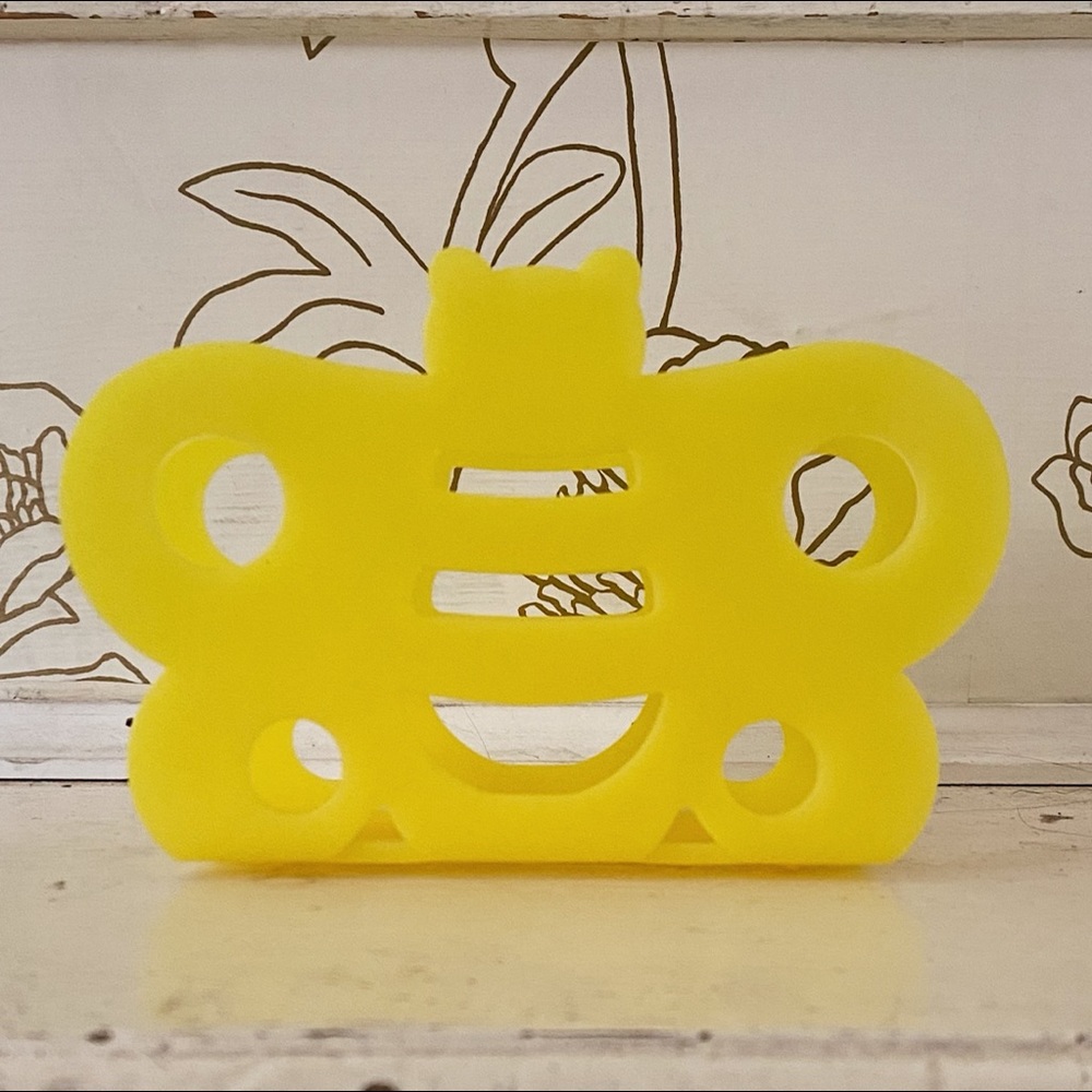 Daisy Yellow Mod Butterfly Acrylic Retro 70s Napkin / Mail Holder / Decor